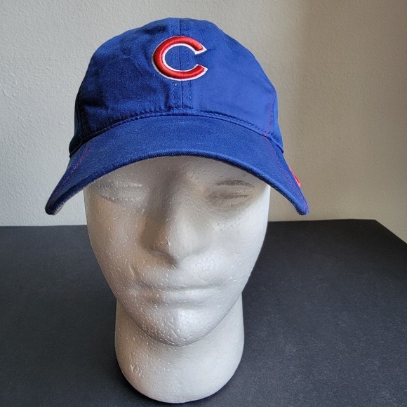 MLB Chicago Cubs Nike Team Strapback Adjustable Hat Cap Blue C Logo - Picture 1 of 12
